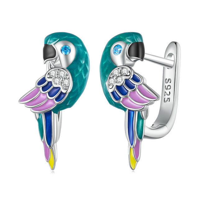 Boucles d'oreilles perroquets