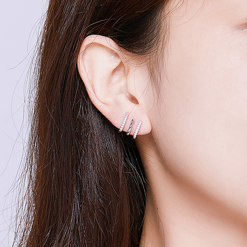 Boucles d'oreilles argent et zircones