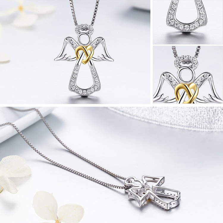 Pendentif ange nœud infini