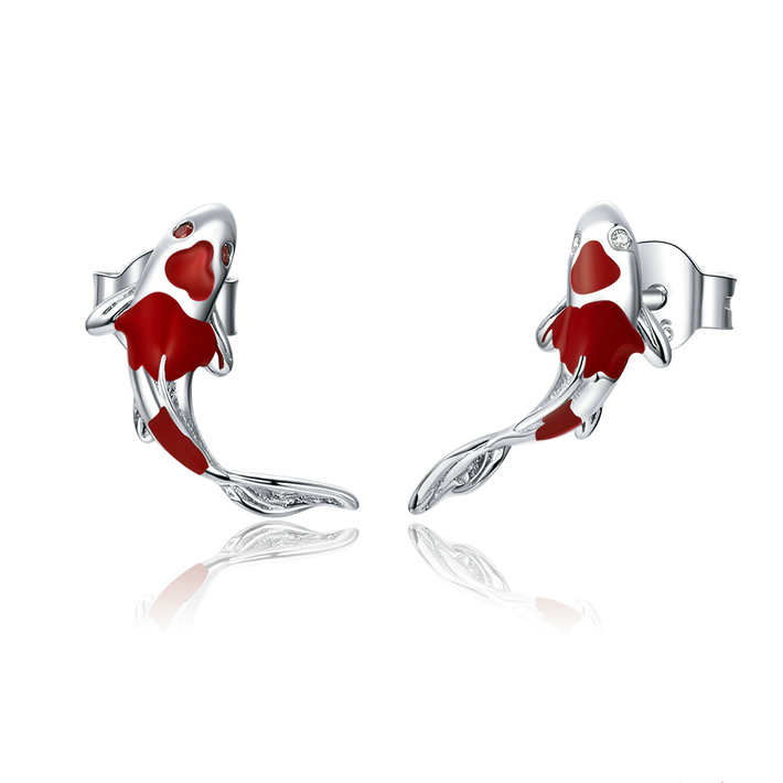 Boucles d'oreilles carpes koï