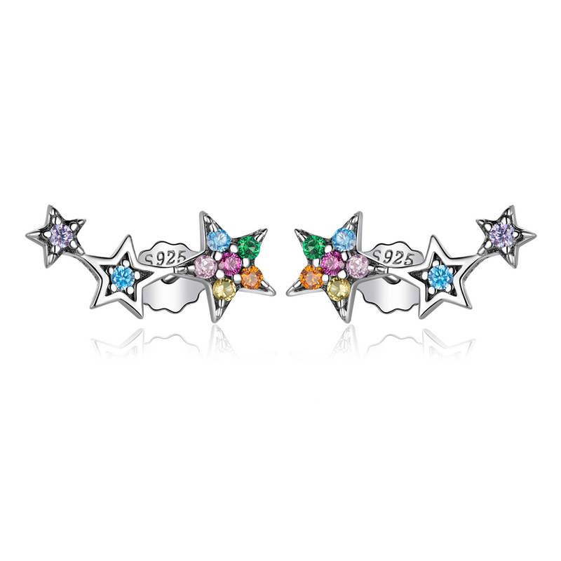 Bijoux d'oreilles étoiles grimpantes