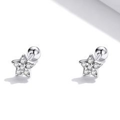 Bijoux d'oreilles étoiles argent
