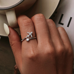Bague argent avion