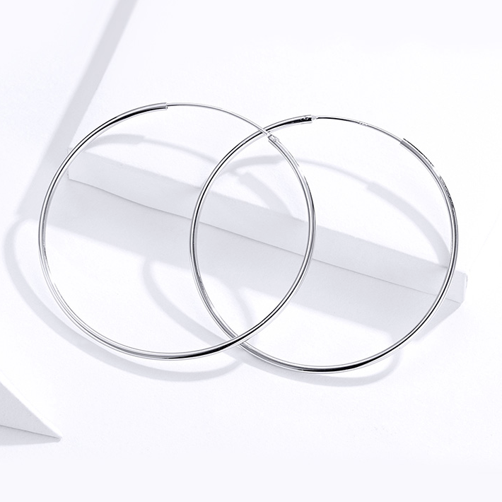 Grandes boucles d'oreilles argent