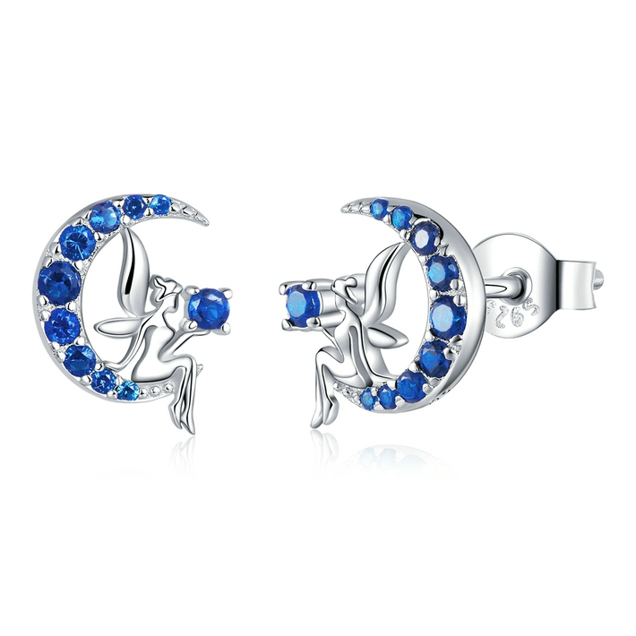 Bijoux d'oreilles elfes et lune