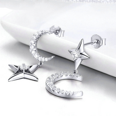 Boucles lune étoile