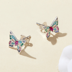 Boucles d'oreilles papillons colorés