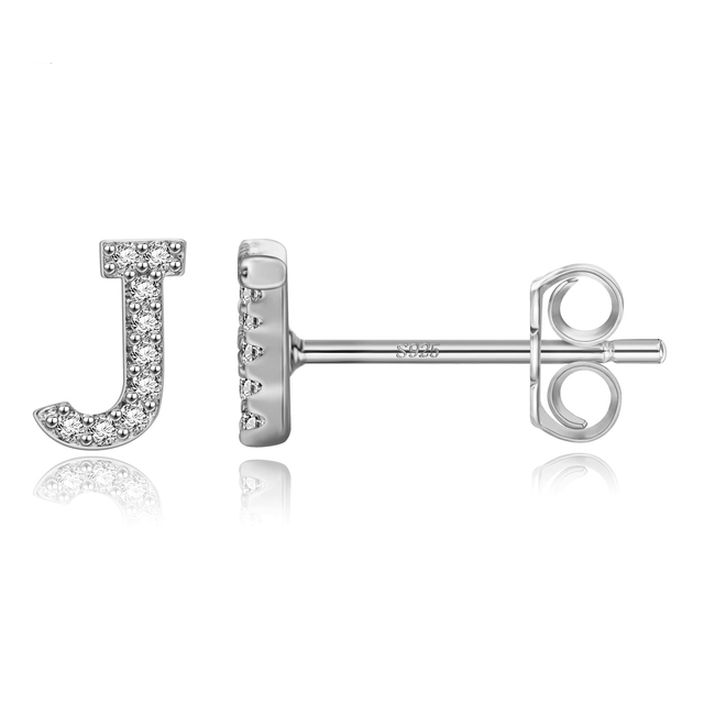 Boucles d'oreilles clous initiale