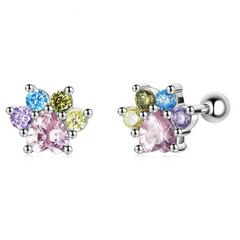Fleur colorée boucles