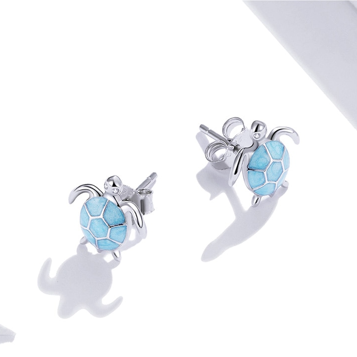 Petites boucles d'oreilles tortues