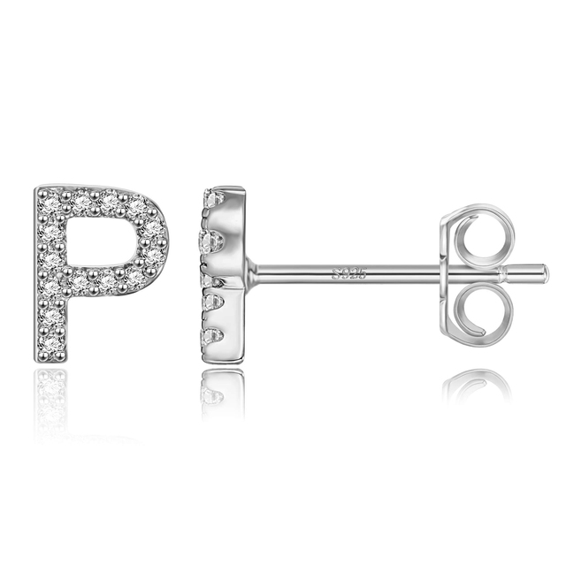 Boucles d'oreilles clous initiale