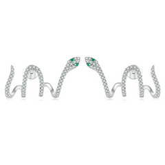 Ear climber serpent argenté