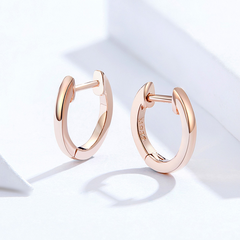 Boucles or rose simples