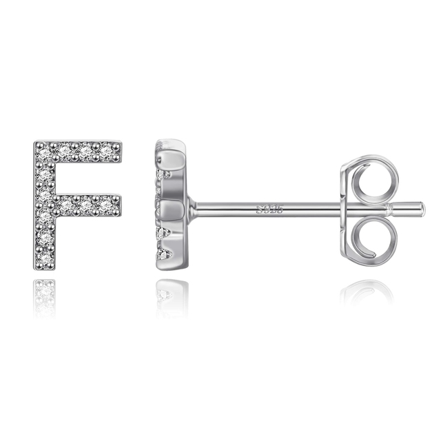 Boucles d'oreilles clous initiale