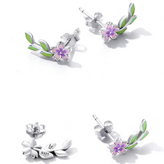 Boucles d'oreilles nature argentée