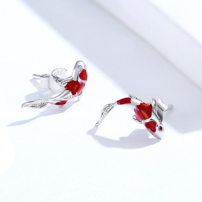 Boucles d'oreilles carpes koï