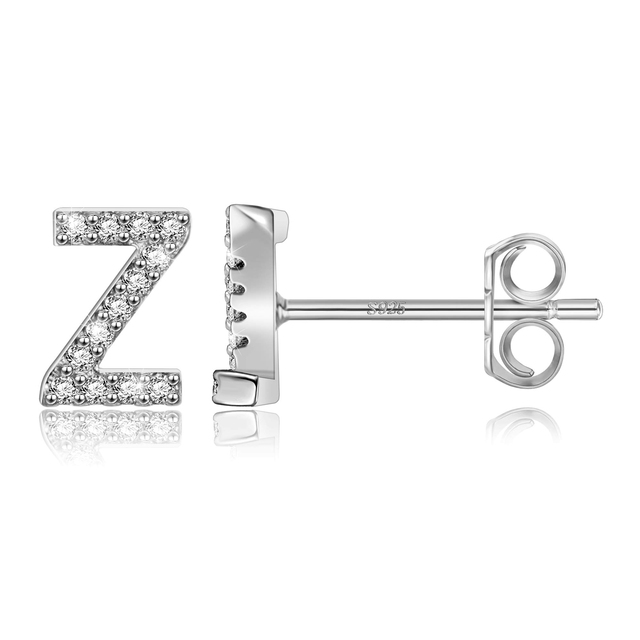 Boucles d'oreilles clous initiale