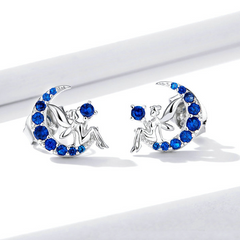 Bijoux d'oreilles elfes et lune