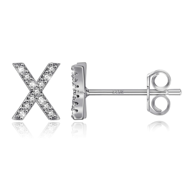 Boucles d'oreilles clous initiale
