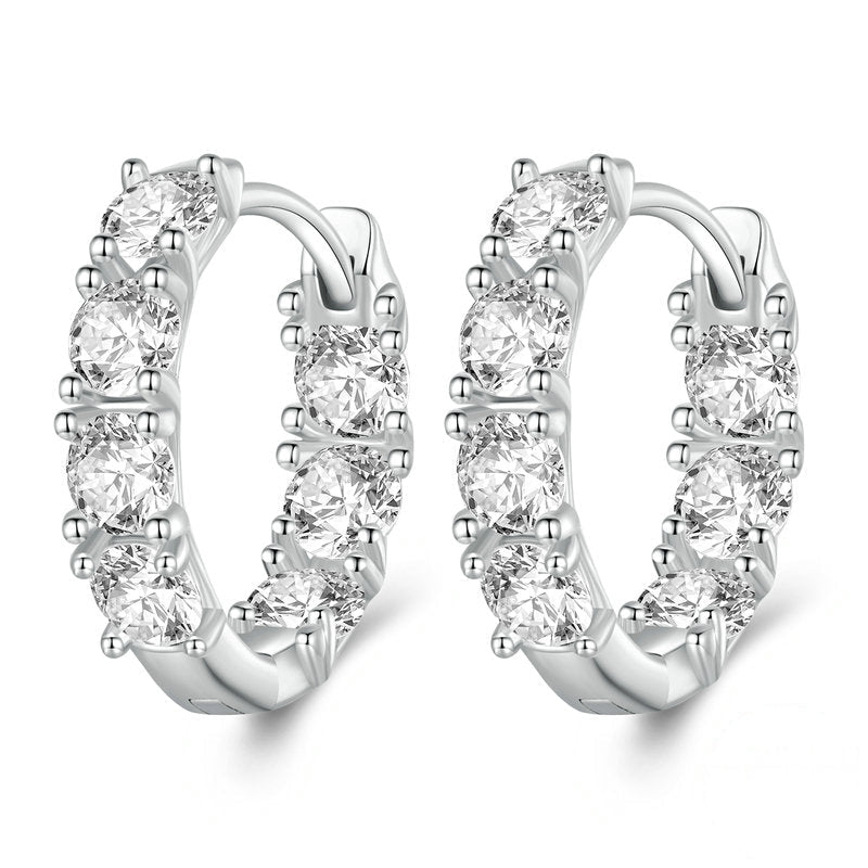 Anneaux brillants argent