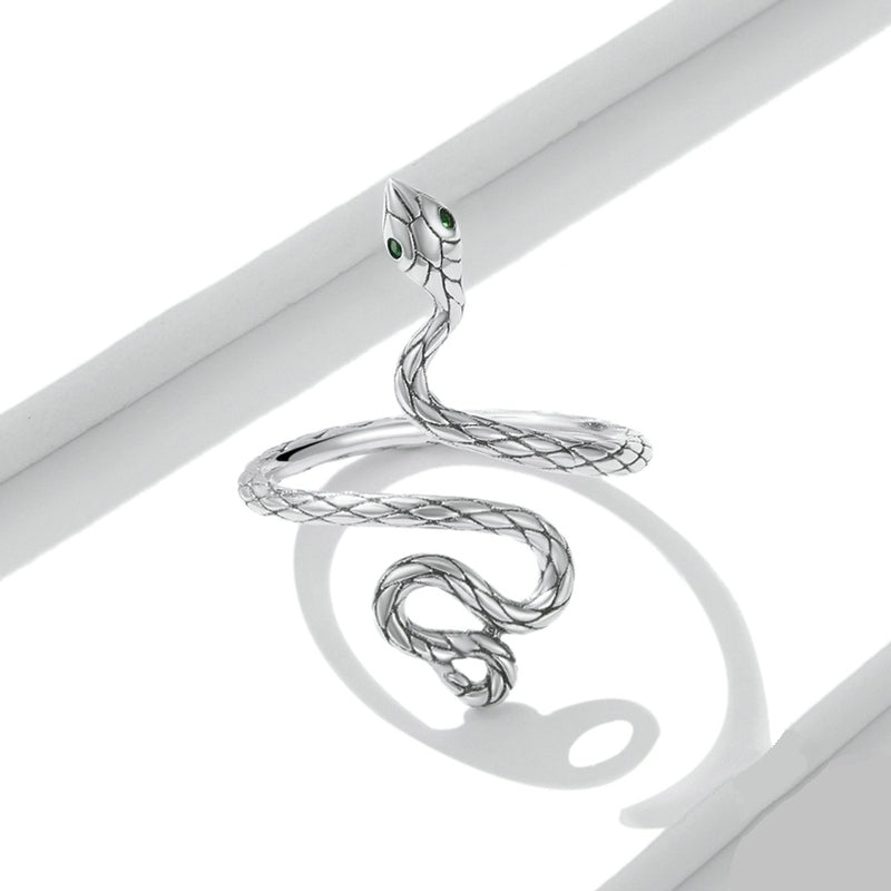 Serpent argent bague