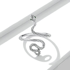 Serpent argent bague