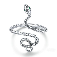 Serpent argent bague