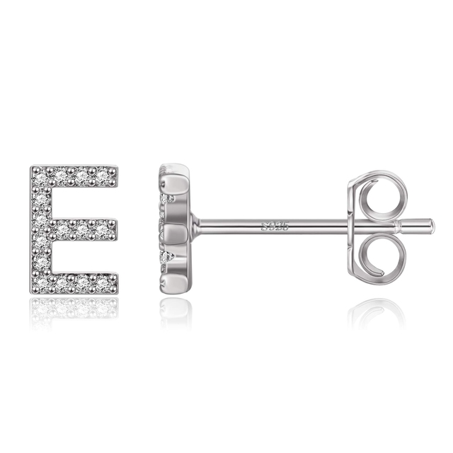 Boucles d'oreilles clous initiale