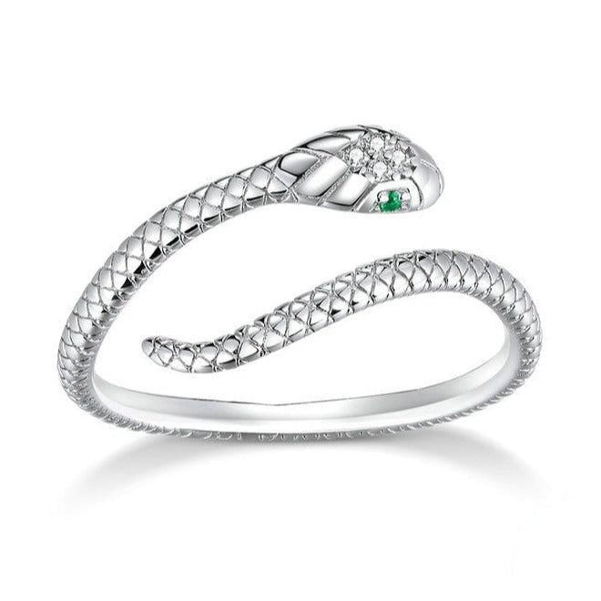 Bague serpent argent