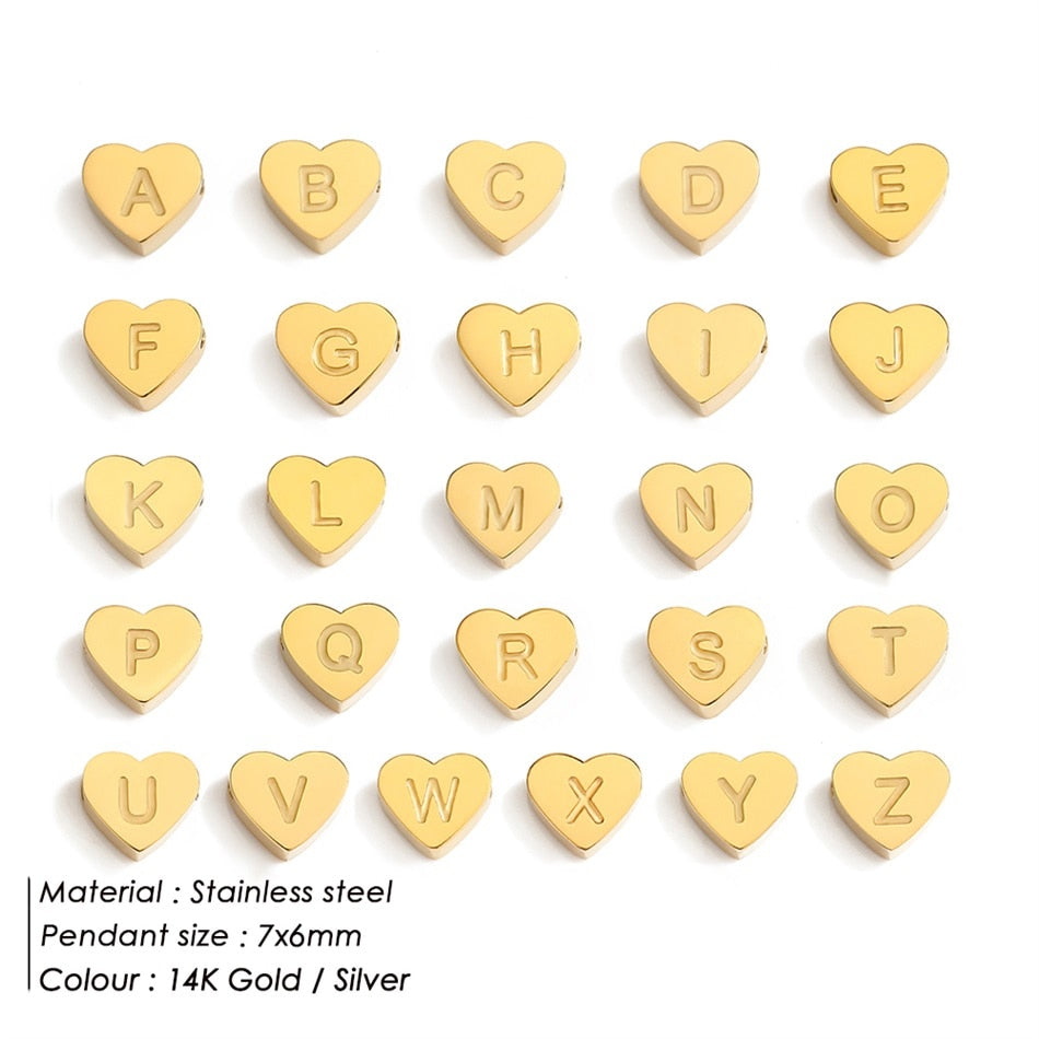 Bracelet cœur et lettre