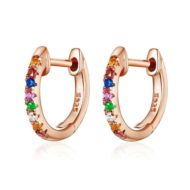 Boucles multicolores or rose