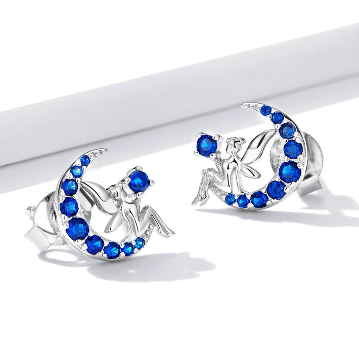 Bijoux d'oreilles elfes et lune