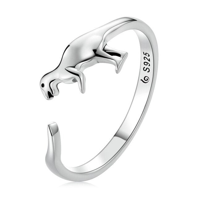 Bague dinosaure argent