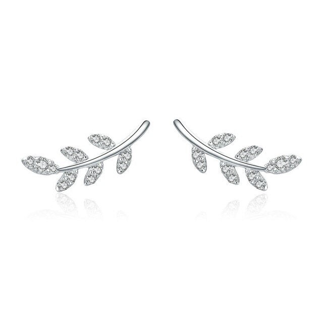 Boucles feuilles argent
