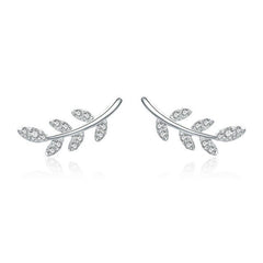 Boucles feuilles argent